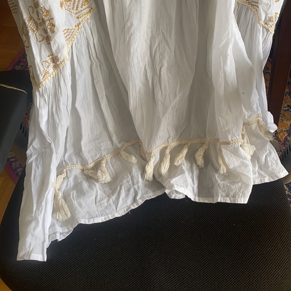 Rubyyaya white cotton maxi dress with embroidery - Picture 7 of 7